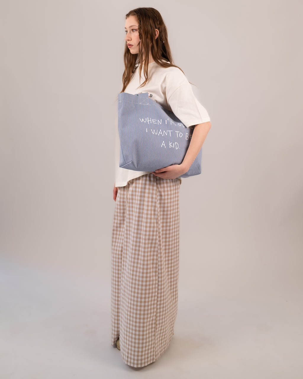 Luxury Striped Tote Bag