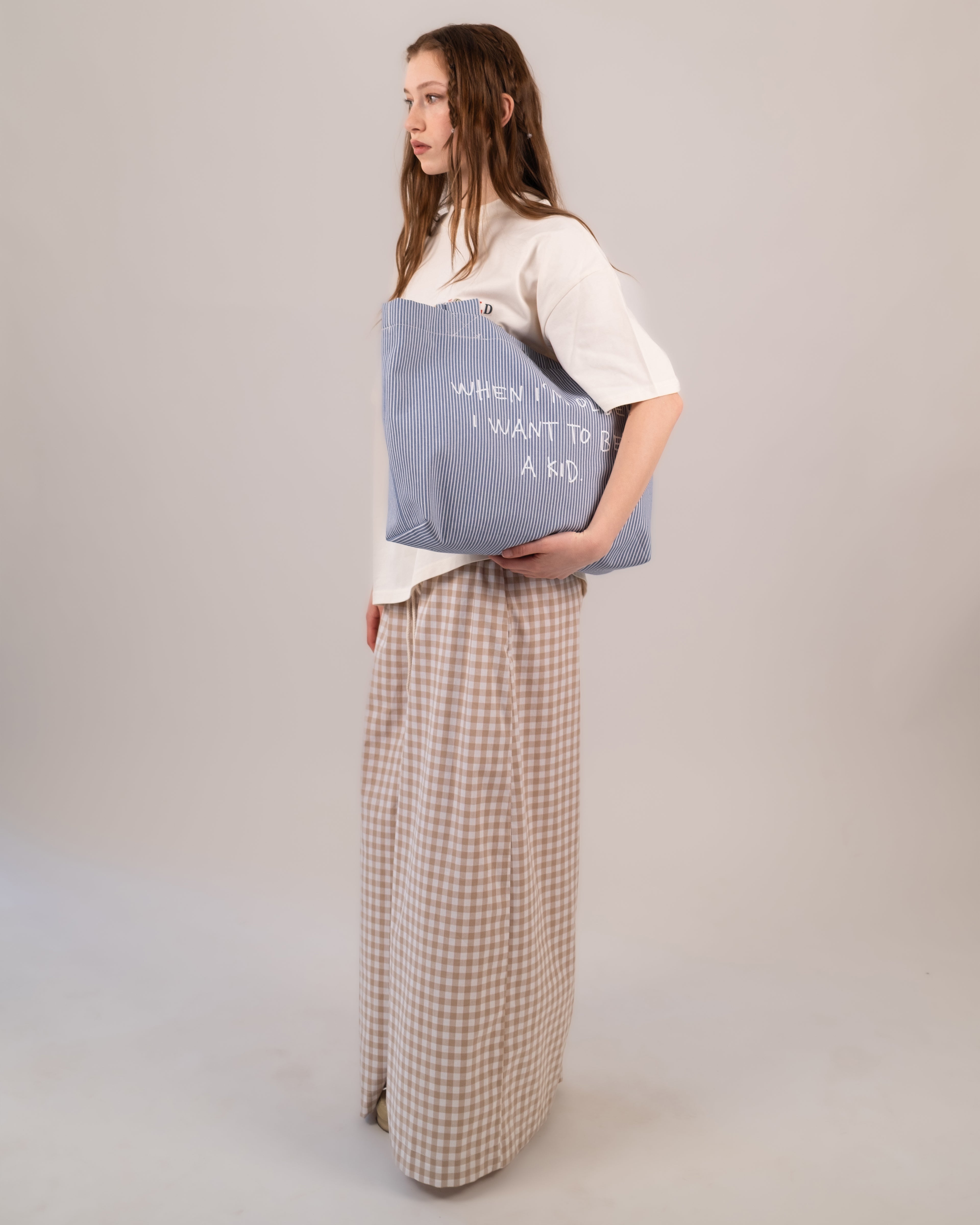 Luxury Striped Tote Bag