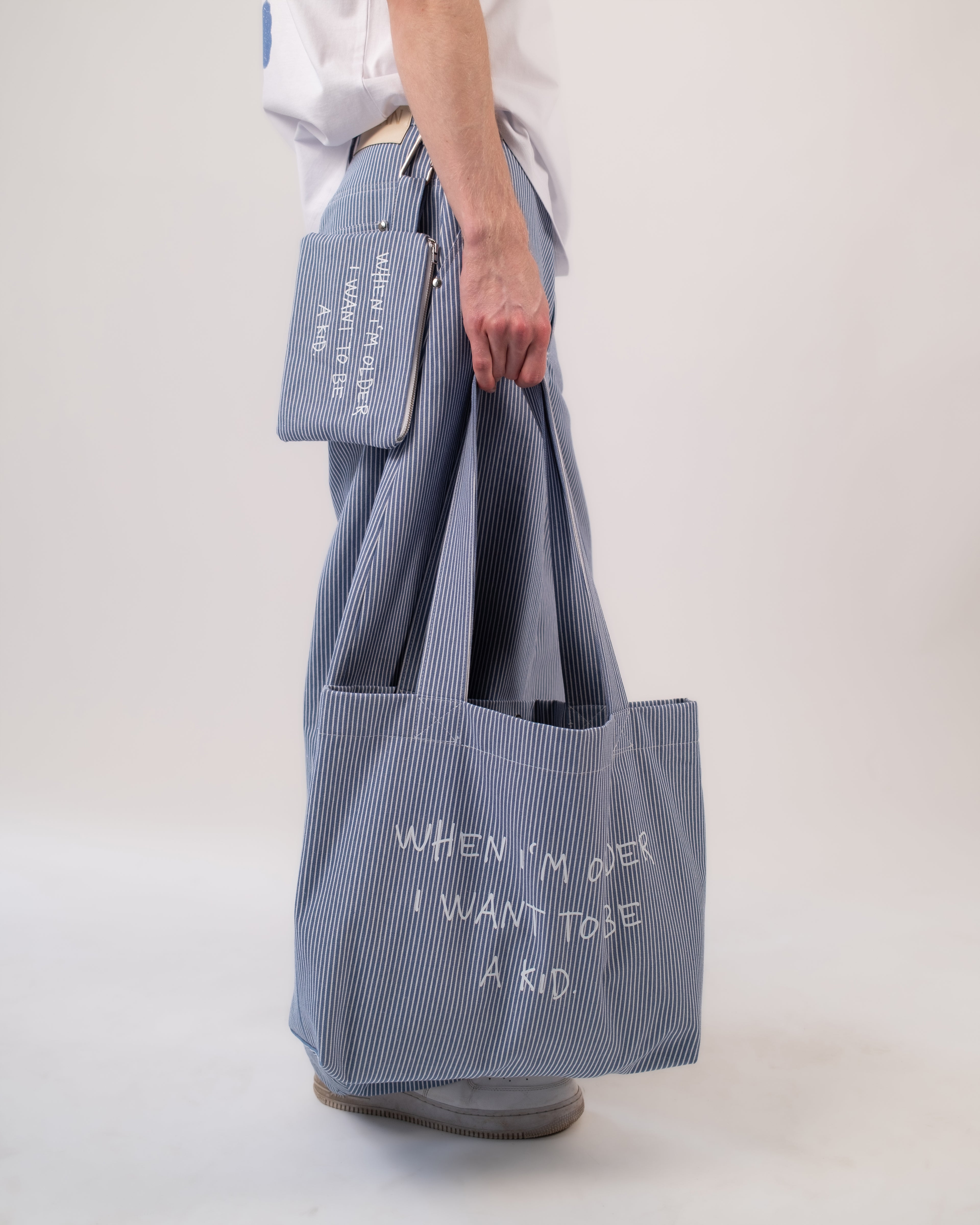 Luxury Striped Tote Bag