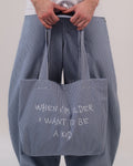 Luxury Striped Tote Bag